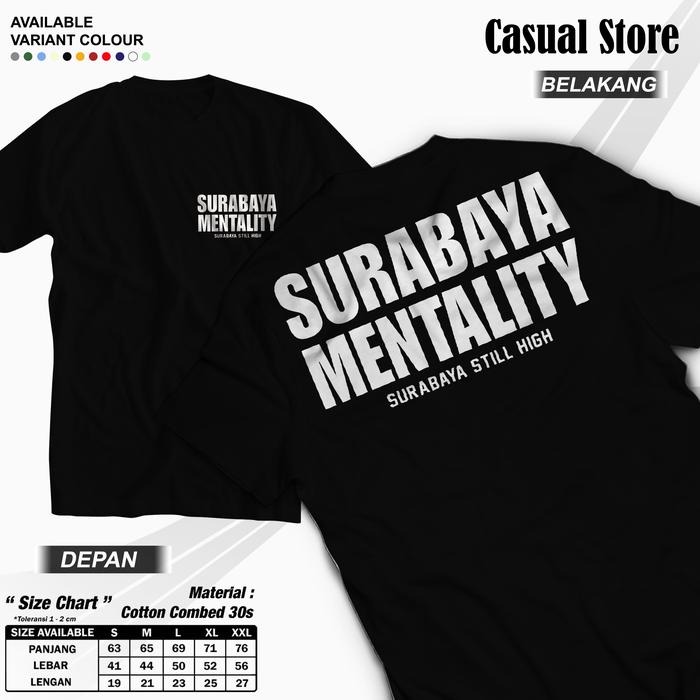 Kaos Surabaya Mentality ' Surabaya Still High ' kaos Bonek tebal By store casual