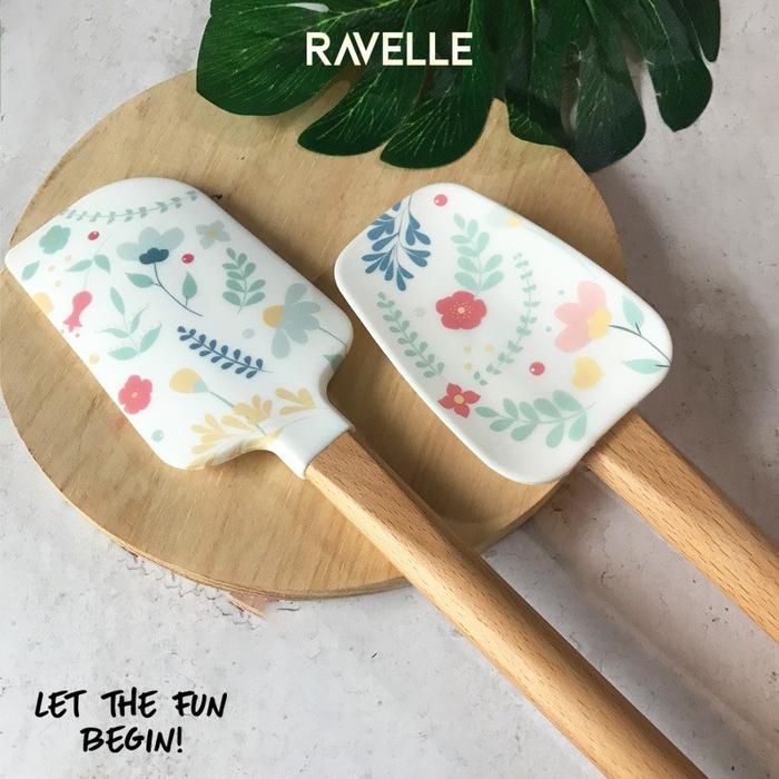 RAVELLE Flower Sutil Set 2Pcs - Peralatan Masak Sutil Spatula