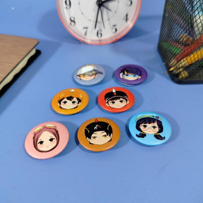 PIN Karakter Kartun Anak-Anak Boboiboy - PIN Peniti Bross Cartoon - Boboiboy Fang Yaya Ying Anime