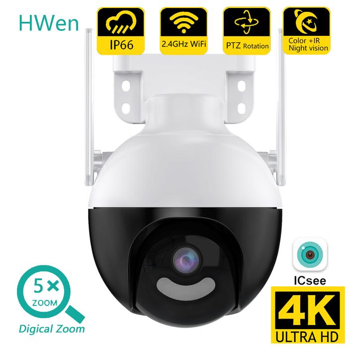 4K 8MP PTZ IP Camera Wireless Dome WIFI Surveillance Camera CCTV