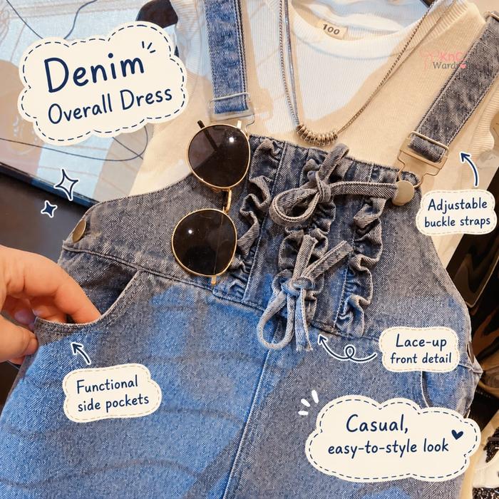 DR21 Denim Cantik Anak Perempuan | Baju Anak Perempuan | Outer Anak Perempuan | Outer for girls