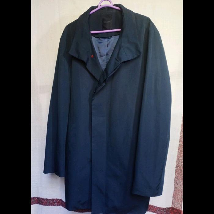 TRUGEN Blazer Pria Size { L } Navy Polyester # preloved bekas second pl used baju atasan dewasa jas 