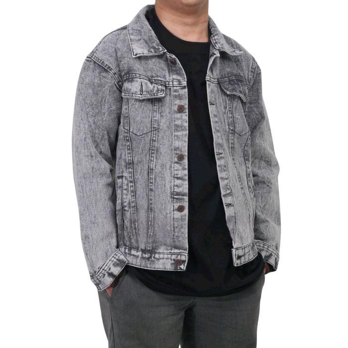 Jaket Jeans Pria 424 Warna Sandwash Grey Biowosh Hitam Mustrad Army Hitam Marron Bahan Denim Sandwas