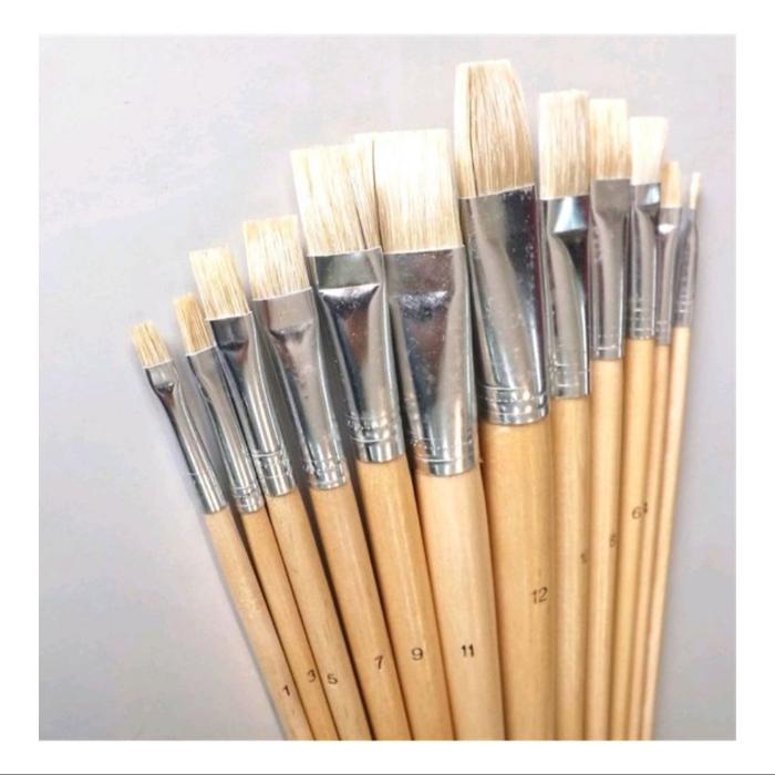 Kuas Lukis Bulu Putih Eterna No. 1-12