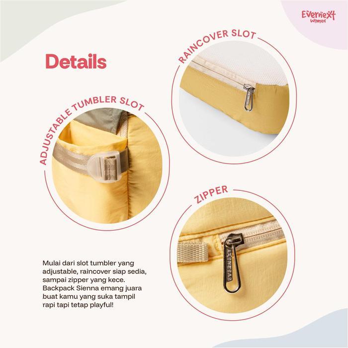 Eiger - EVERNEXT Tas Ransel Wanita Tas Sekolah Tas Kuliah Cewek Backpack Sienna Tas Punggung Laptop 