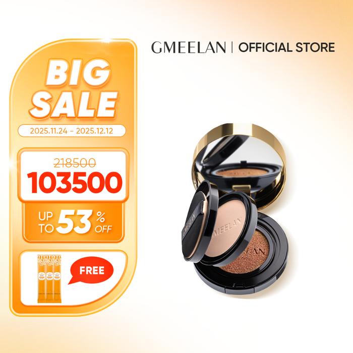 GMEELAN Black Truffle Zinc PCA Antioksidan Air Cushion 7g+10g Foundation Factial Make Up Oil-Control