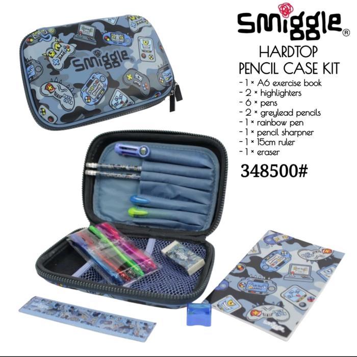KOMPLIT Smiggle Away Game Blue Backpack, Lunch Bag, Pencil Case Set/Kado/Ori
