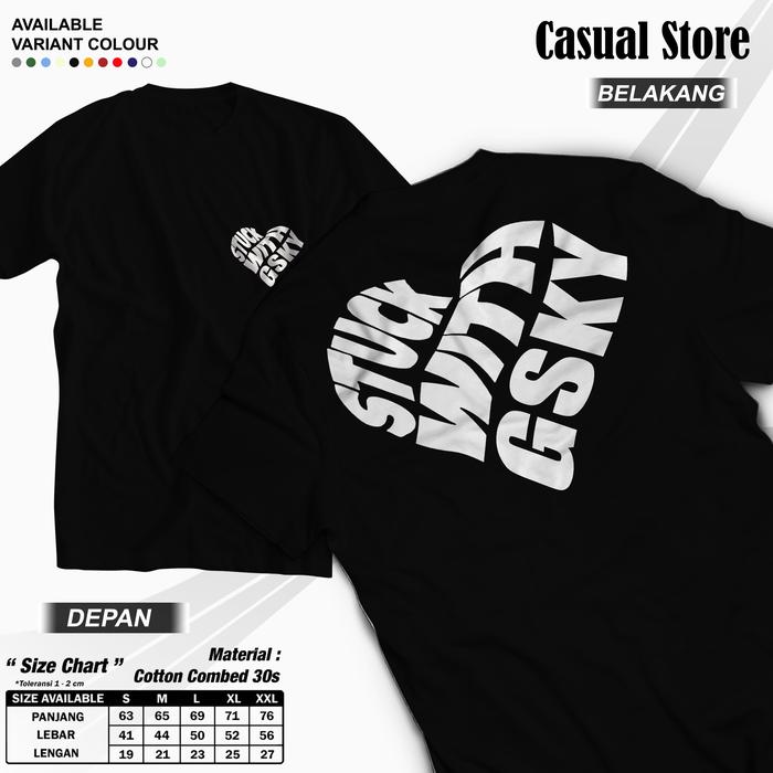 Kaos Bucin Custom Stuck With Aesthetic Pria Wanita / Baju Bucin Custom Nama