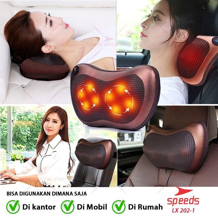 BANTAL PIJAT MASSAGE PILLOW Portable Car and Home-Bantal Pijat Elektrik Shiatsu 8 Bola
