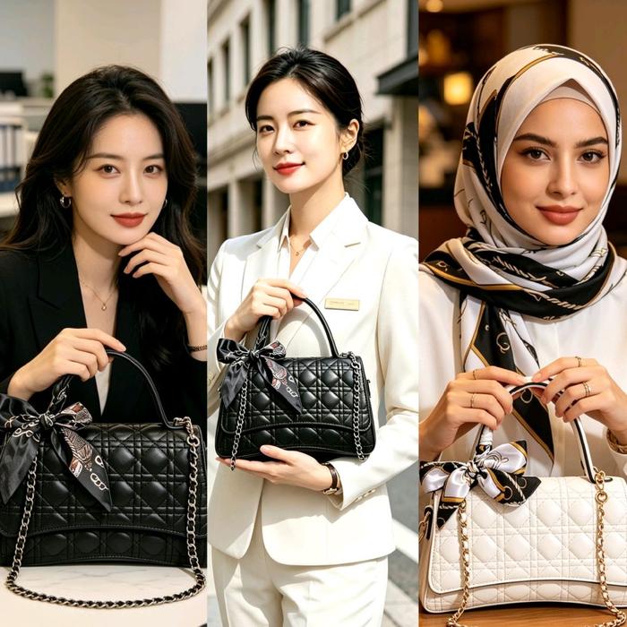Tas wanita Loong Jump Original terbaru!  Model tas tangan + bisa selempang  Desain keren, elegan&mew