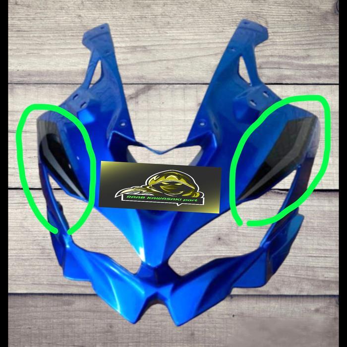 STIKER BATOK LAMPU DEPAN BIRU ZX25R KAWASAKI [NTS]
