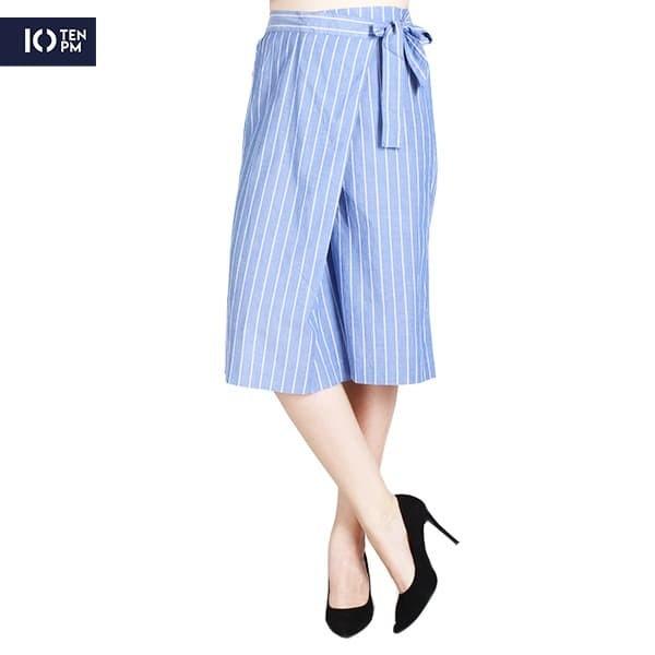 10Pm Celana Kulot Wanita Voice White Blue Cullote 42003P5Wl
