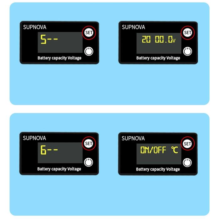Multifunction LCD Capacity Meter Voltmeter o Low Buzzer Alarm Fitting for Motorcycle E-bike 8-100V