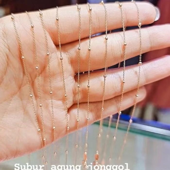 Kalung jedar polos rosegold