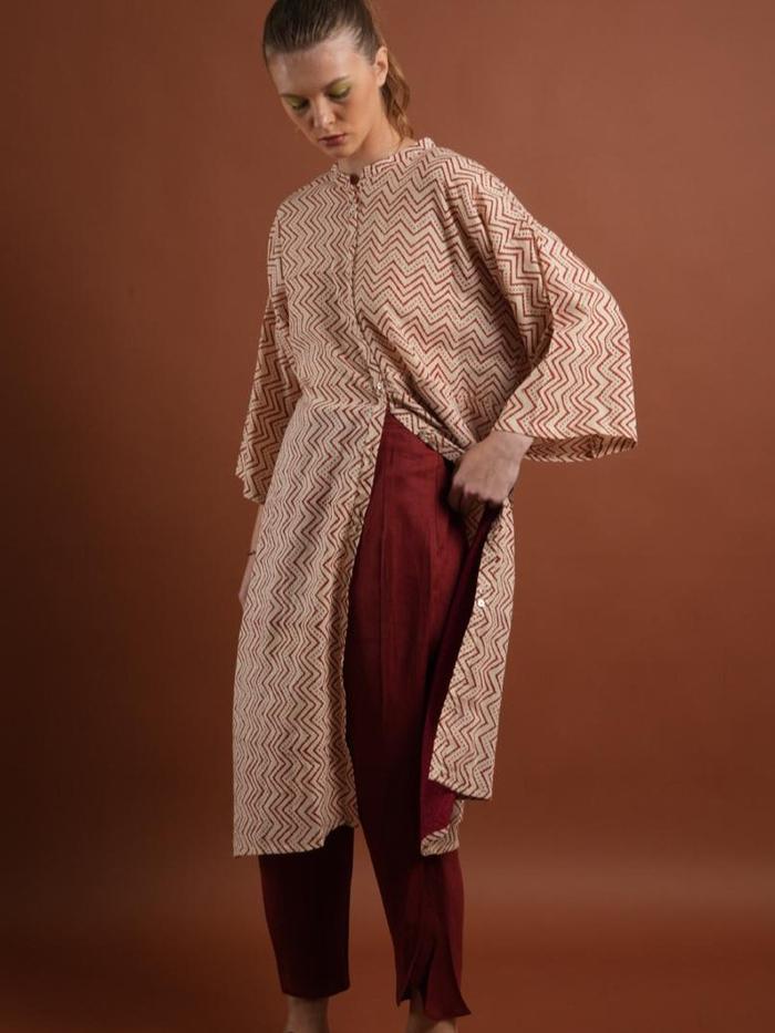 Dara Tunic Zigzag / tunic / outer / lengan panjang