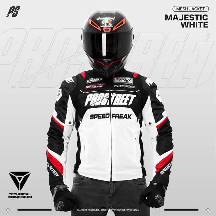 Jaket Mesh Prostreet Majestic White