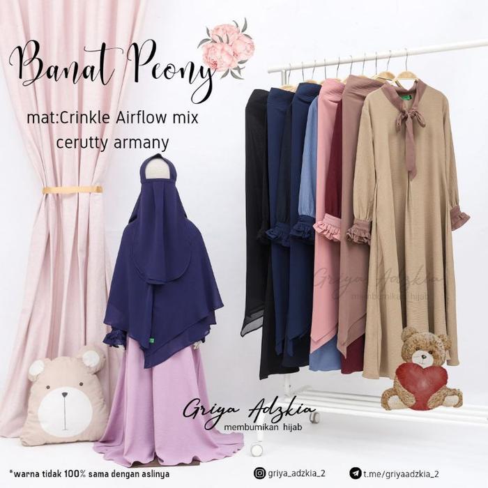 Gamis Syar'i Anak Banat Peony by Griya Adzkia