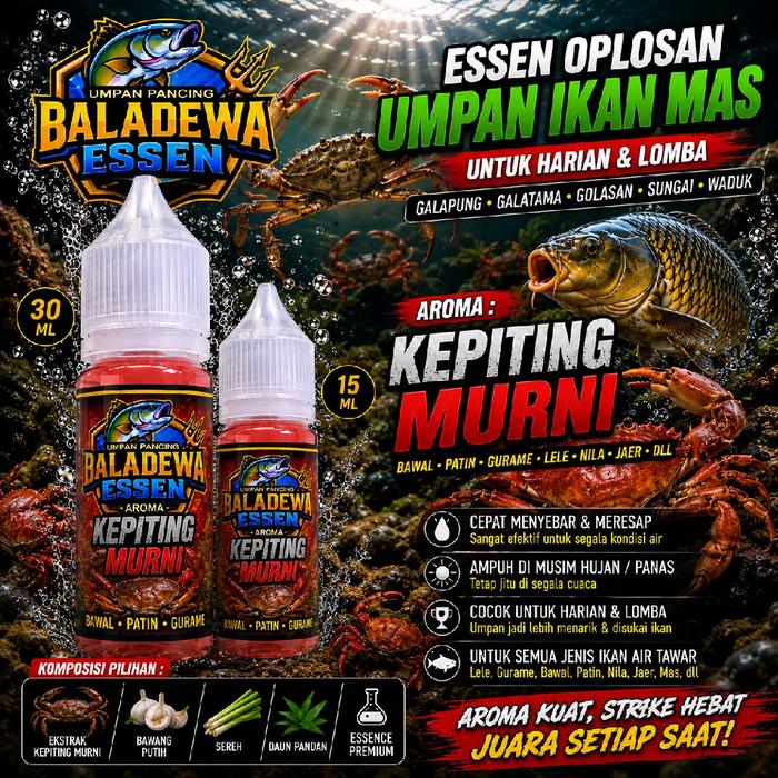 ESSEN RAHASIA GACOR ESSEN MANCING KHUSUS IKAN MAS NILA LELE PATIN NILEM UNTUK DI KOLAM DAN DISUNGAI