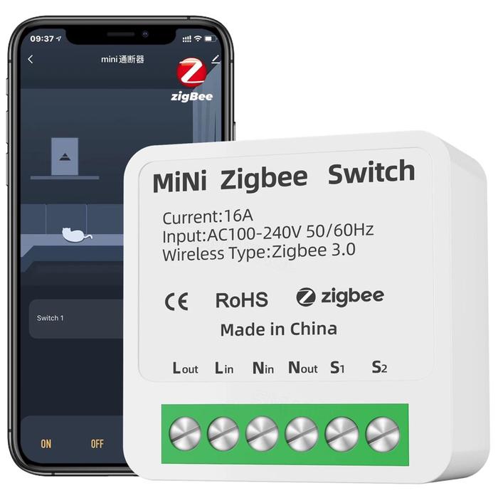 SMATRUL Relay Saklar 16A Mini Smart ZigBee Wireless Wall Switch Module Relay Voice Control Wifi Remo