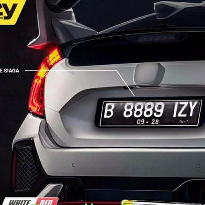 COVER/DUDUKAN/TATAKAN PLAT NOMER MOBIL AKRILIK LAMPU LED 46Cm IZY
