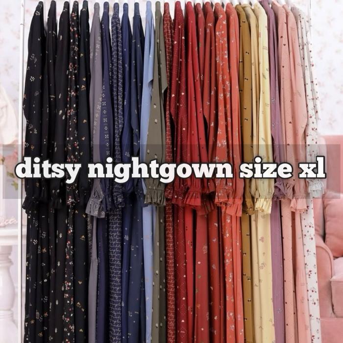DITSY OFFICIAL 2025 • DITSY NIGHTGOWN 2025 • DITSY NIGHTGOWN •  Muslim  Wanita Syari Dress Motif