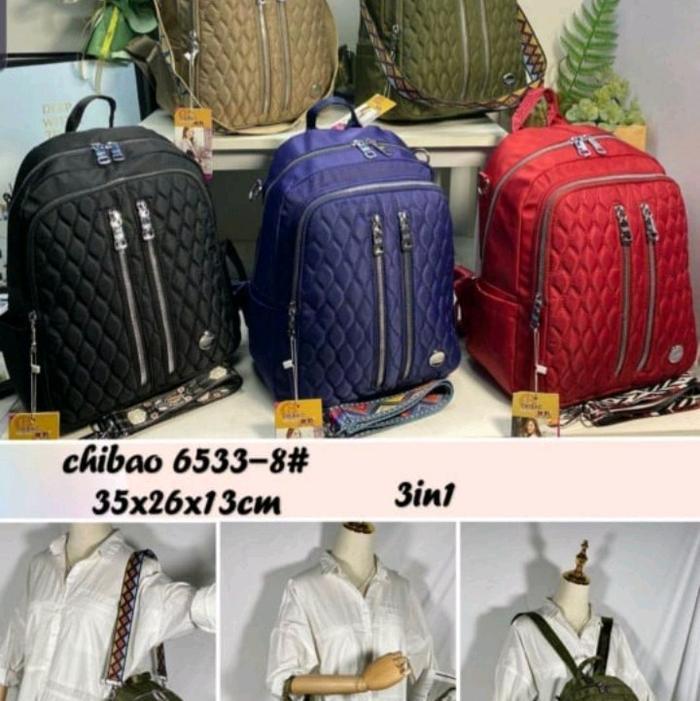 Tas Ransel Wanita Chibao Import Terbaru 6533 Bahan Parasut