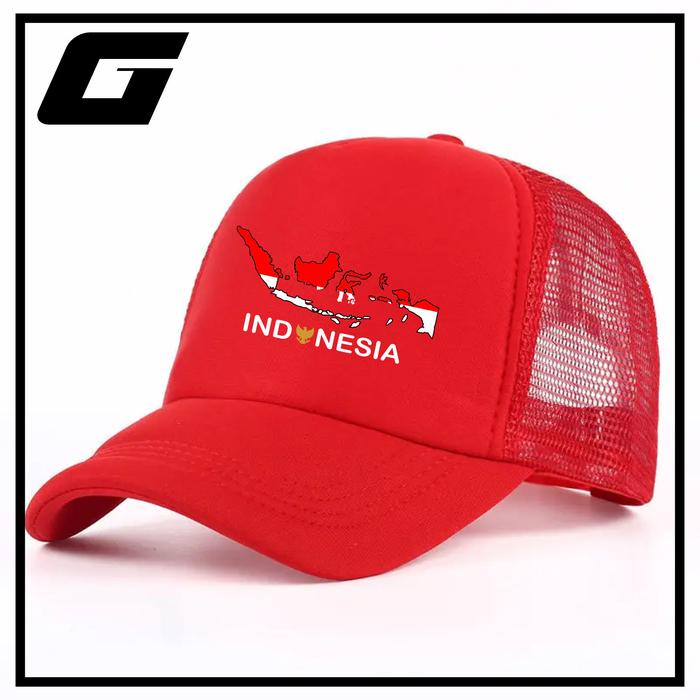 TOPI PETA INDONESIA / TOPI JARING PETA INDONESIA / TOPI TRUCKER PETA INDONESIA BISA COD