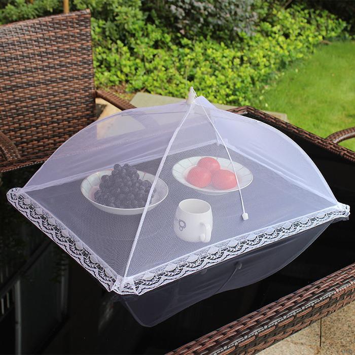 Foldable Food Mesh Cover Anti Fly Mosquito Pop-Up Food Cover Tent