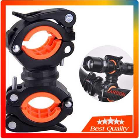 Dudukan Clamp Penjepit Senter Stang Sepeda 360 Derajat