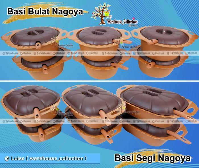BASI SET PRASMANAN NAGOYA CAPPUCINO 6 PCS BASI TUTUP + 6 SENDOK SAYUR (12 IN 1) PILIH VARIASI BULAT 