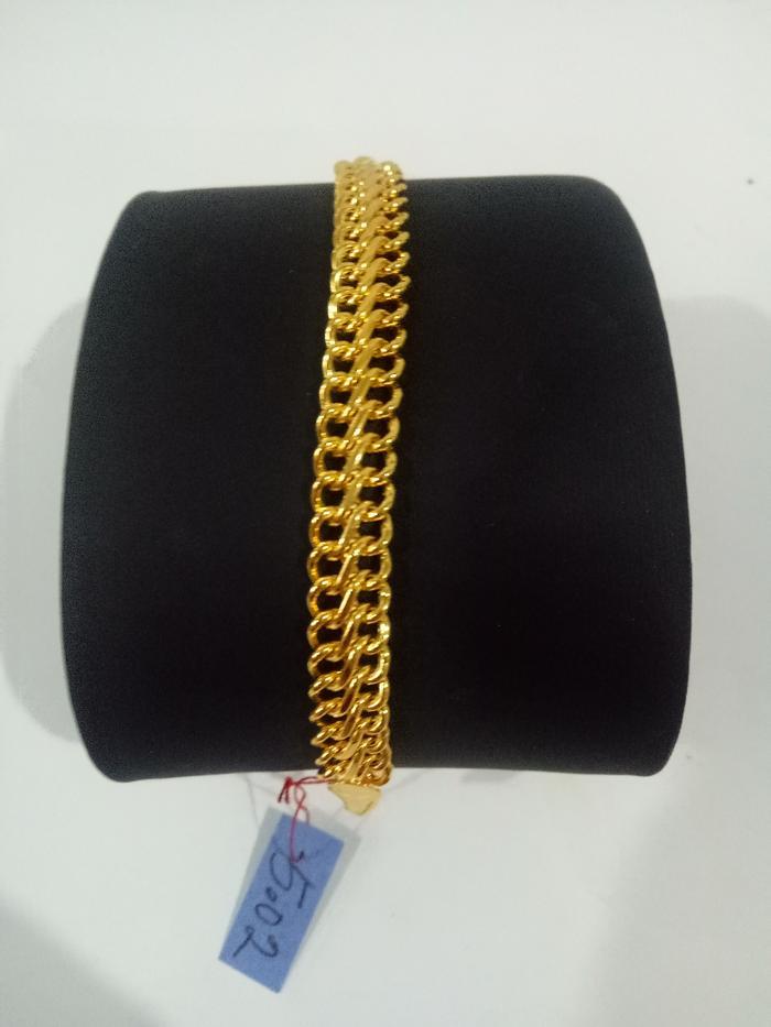 GELANG EMAS ASLI MODEL HOLO DOUBLE CHAIN 875