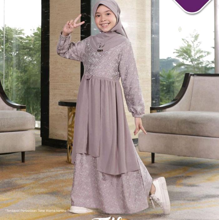 ethica KAGUMI KIDS 122 DEEP TAUPE/gamis anak/set gamis anak