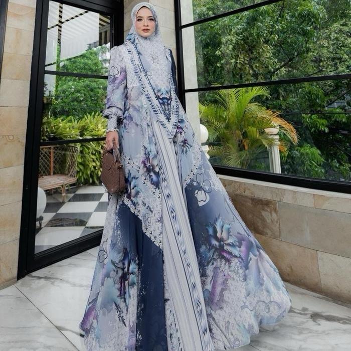 Mozza Syari Alya syari Zahira Safeera Series Muslim Fashion Ceruty Gamis Printing