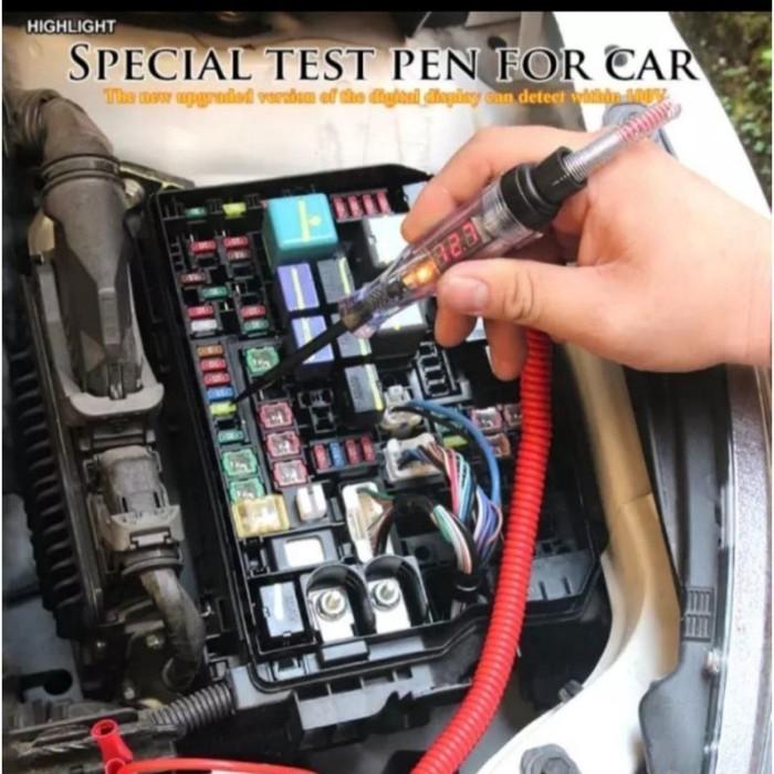 BETULAN MURAH Obeng Tespen DC Digital Tester Untuk Mobil Motor Test Pen Kabel Tester