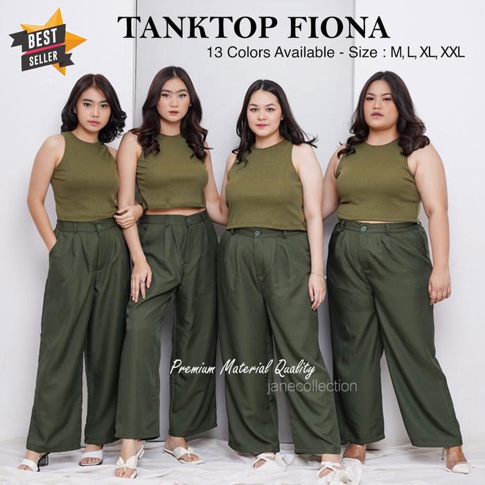 NEW! JANE | Tank Top Wanita Jumbo / Dalaman Blazer Big Size Bahan Rajut Camisole Cewek XXL Tanktop F