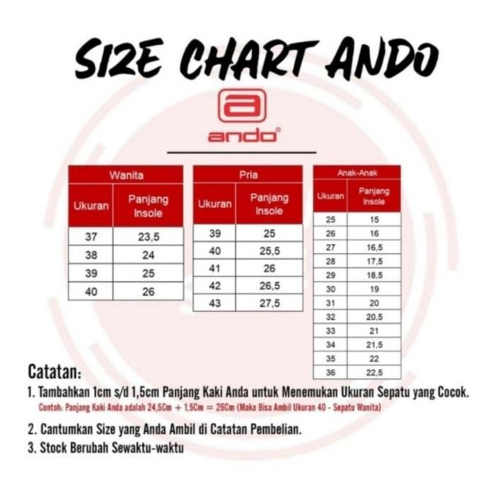 AtarPedia SEPATU SEKOLAH ANDO HITAM PUTIH / SEPATU ANDO ORLIN ORIGINAL 100%