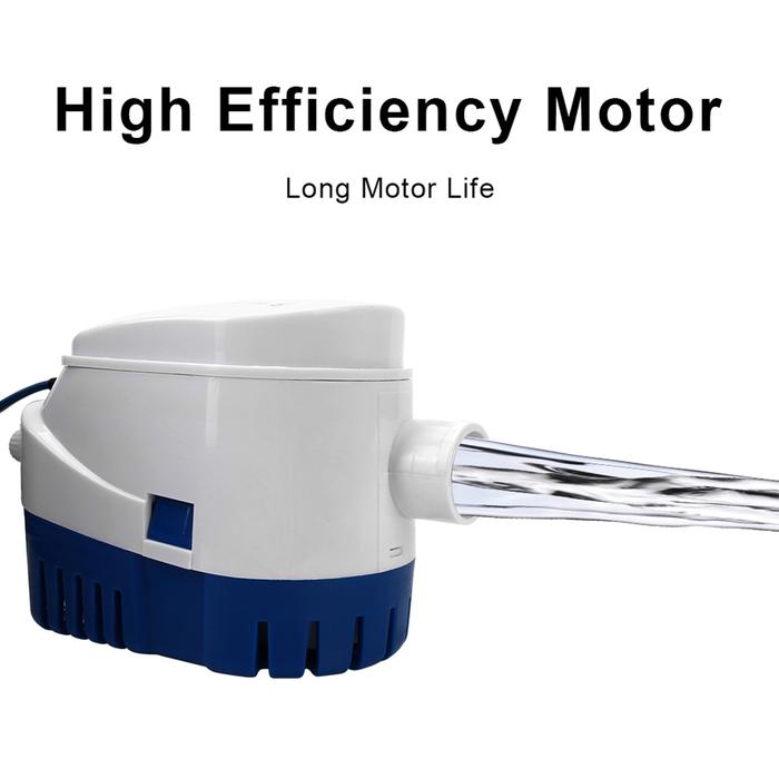 DC 12V 24V Automatic Bilge Pump 1100GPH Small Boat Bilge Pump