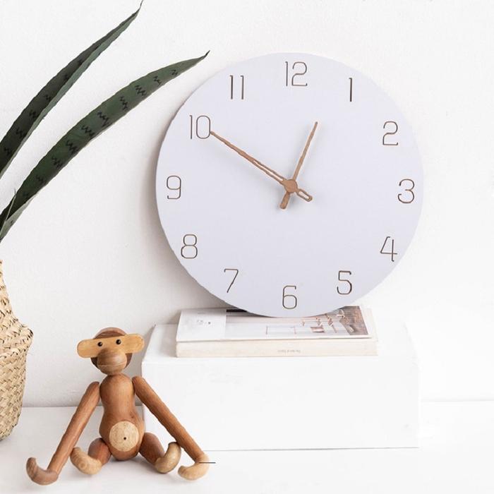 Roman Digital Wall Clock Modern Simple Wooden Clock European