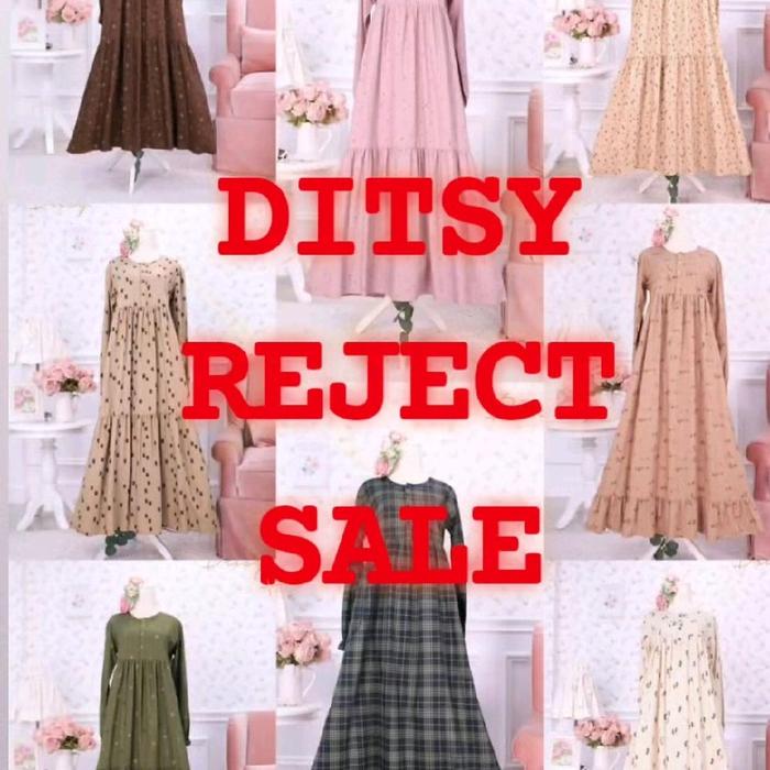Ditsy Reject Sale Fayee Hitam Size S