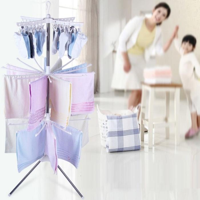 NEW [ALS YUMI] JEMURAN MENARA LIPAT - JEMURAN BAJU BAYI HANGER BAJU BAYI - RAK JEMURAN HANDUK KAOS K