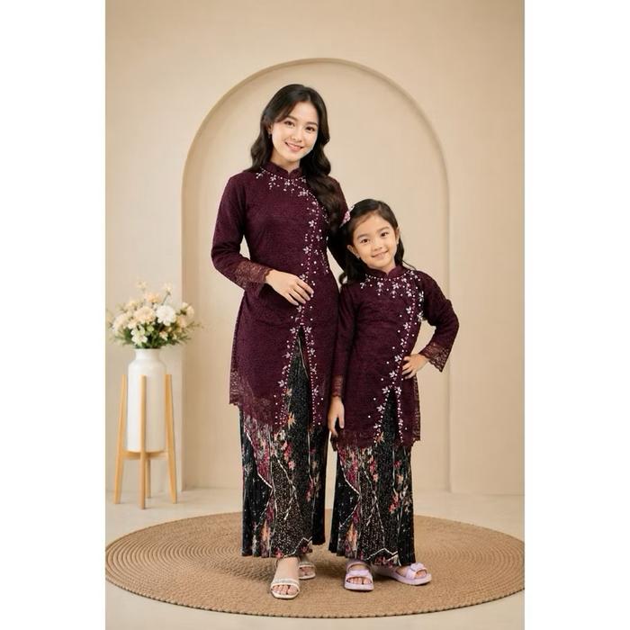 Frset couplen jangan borkat ibu sama anak/ kebaya ibu dan anak/ Wanita Setelan Pesta Kondangan Batik