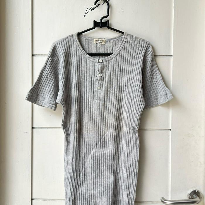 Yves Saint Laurent Grey Knit T-shirt