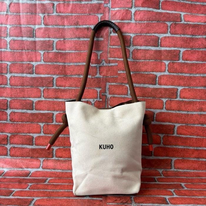 TAS SHOULDER WANITA KUHO SECOND BRANDED KANVAS KULIT / TAS TOTE WANITA FASHION KUHO SECOND BRANDED