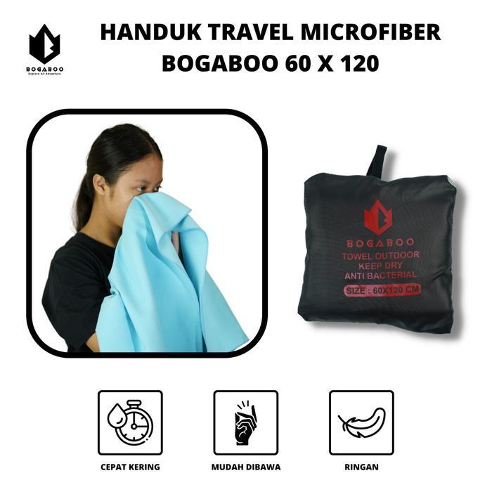 Eiger - Bisa COD Handuk Traveling Bogaboo & Renang Microfiber Quickdry Size 60 x 120 cm - Travel Tow