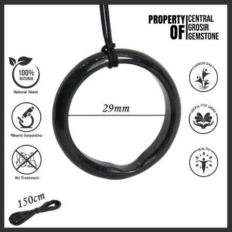 READYSTOK!! Terlaris Cincin Gelang Alat Vital Pria Batu Black Jade Giok Hitam Terapi Ready Stok