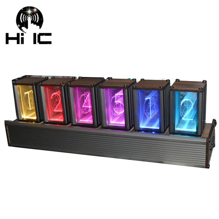 RGB Pseudo-Glow Tube Clock DIY kit LED Desktop Creative Decoration