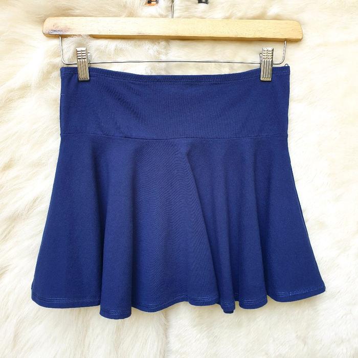 Forever 21 F21 Navy Mini Skirt Rok Wanita