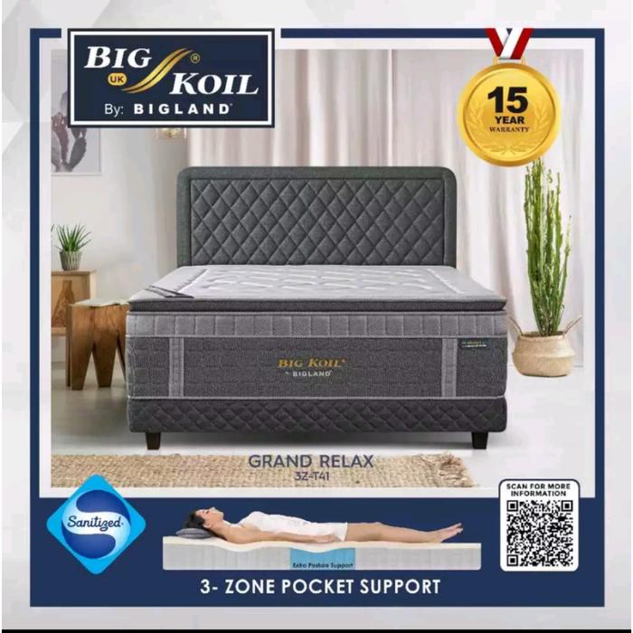 NEW PRODUK SpringBed Kasur Big Koil GRAND RELAX by Bigland FREE BANTAL