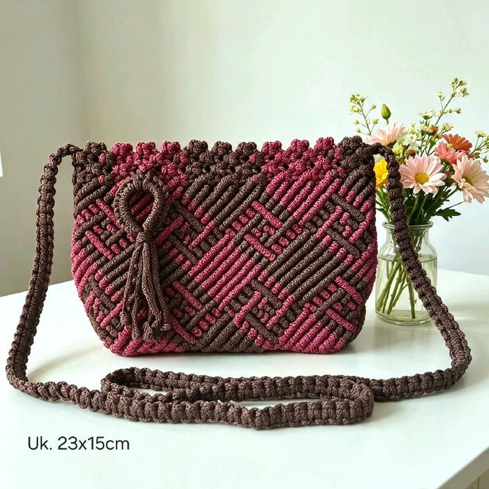 Tas rajut talikur motif Toraja