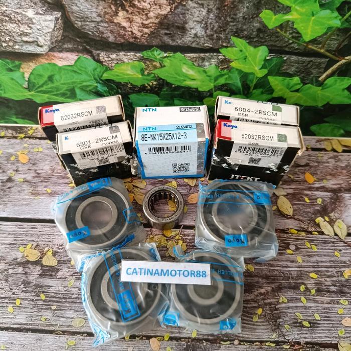 BEARING SET RASIO MIO SPORTY MIO SMILE SOUL NOUVO 5TL 6004 6203(2) 6301 BEARING BAMBU NK15x25x12.3(1